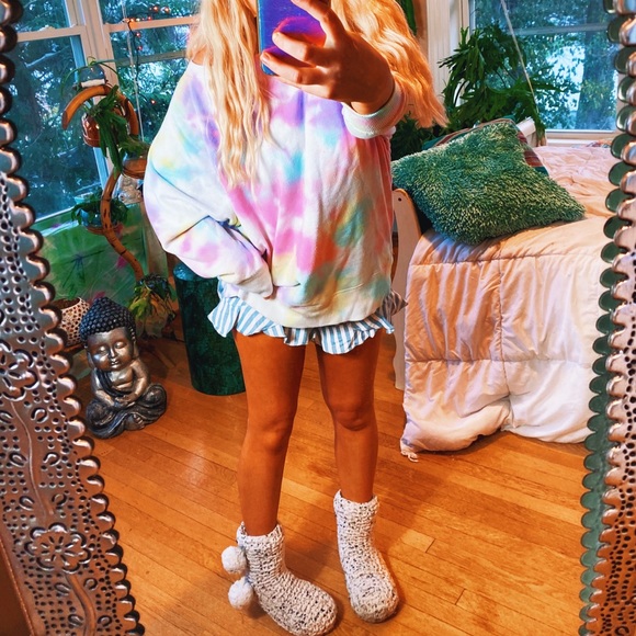 SOLD ON IG✨Pastel Off Shoulder Tie Dye Oversi - Picture 7 of 12